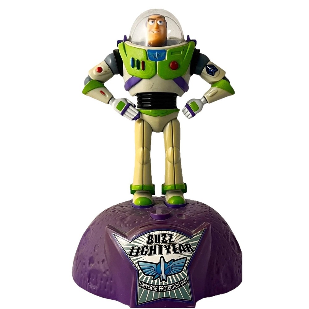 Disney Pixar Toy Story Buzz Lightyear Talking Coin Bank Works Thinkway Vintage